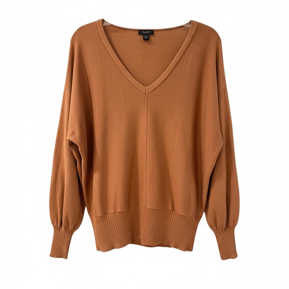 5 for $25!! Ann Taylor Factory Camel Color V Neck Sweater XS - Picture 8 of 8